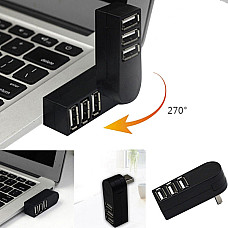 Розгалужувач USB 2.0 hub на 3 порти Хаб поворотний