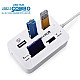 Универсальное устройство USB 2.0 Combo hub Картридер Хаб 3 порта