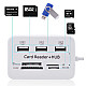 Универсальное устройство USB 2.0 Combo hub Картридер Хаб 3 порта
