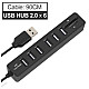 Универсальное устройство USB 2.0 hub Картридер Хаб 6 портов столбик