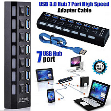Розгалужувач USB 3.0 hub 7 портів Хаб з вимикачами
