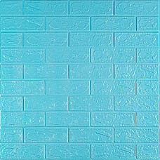 3D панель самоклеющаяся кирпич Бирюза 700х770х3мм (002-3) SW-00000573