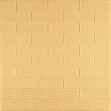 3D панель самоклеющаяся кирпич Желто - песочный 700x770x3мм (009-3) SW-00000229
