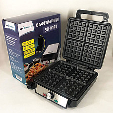 Электровафельница для бельгийских вафель SeaBreeze SB-0101 1200 Вт, Качественная вафельница для вафель